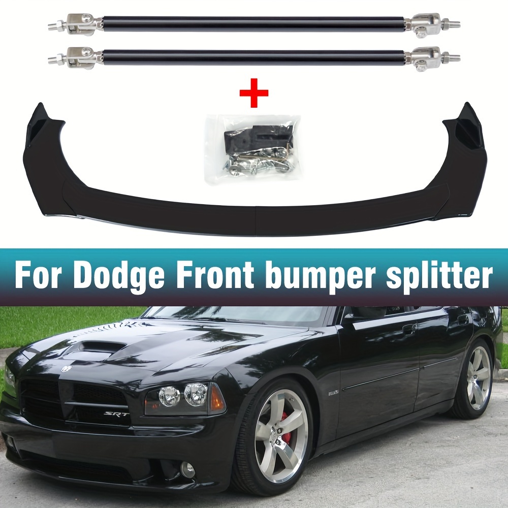 

Front Bumper Lip Spoiler Splitter + Strut Rods For Dodge For Charger For Challenger For Srt