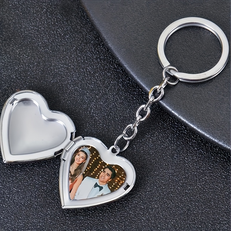Personalized Keychain Locket Keychain For Him Photo Locket