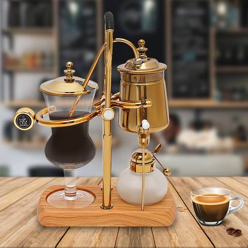 Pot Vintage Coffee Maker Golden, for Use In Personal Kitchens, Coffee Shops, And Beverage Stores to Brew Coffee, Home Coffee Brewing, Beverage Brewing, Elegant , Classic Siphon, Metal, Polished , Brewing Device, , Percolator Coffee Pot, , Coffee Percolator, Coffee Carafe, Coffee Maker, Tea Pot