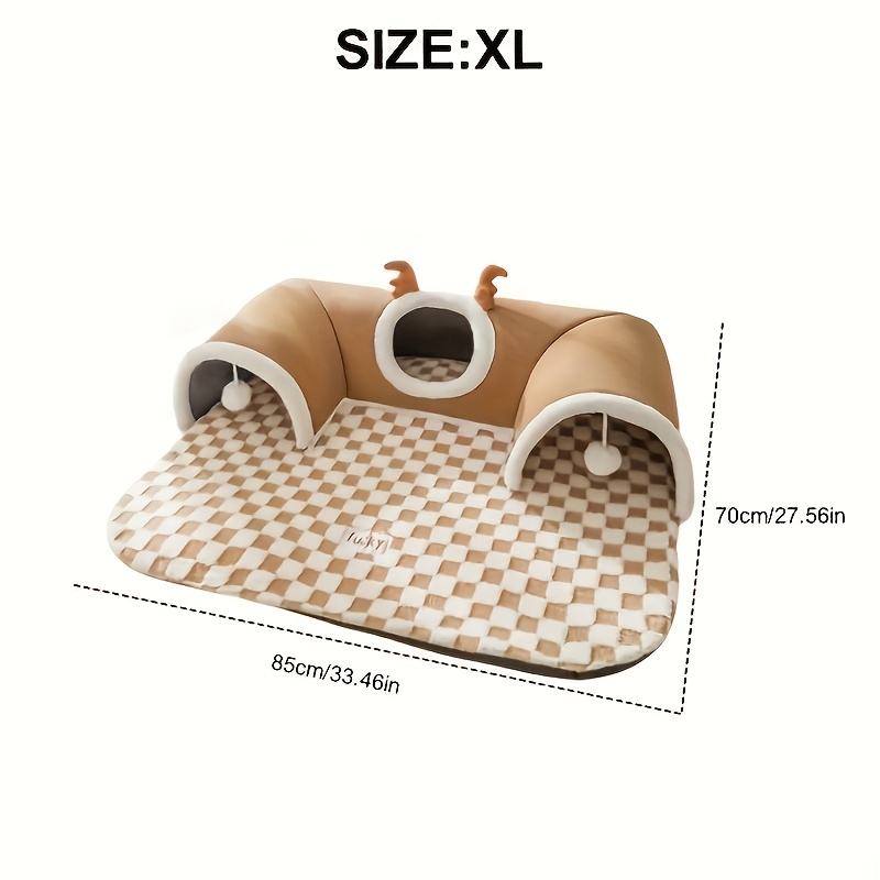 TEMU Play Cat Tunnel Pet Bed