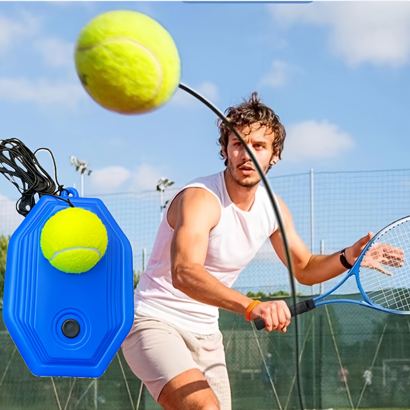 personal tennis trainer with adjustable rebound rope solo practice training system durable blue tennis equipment for backyard portable for skill levels beginners advanced solo or competitive play suitable for solo practice Product details 2