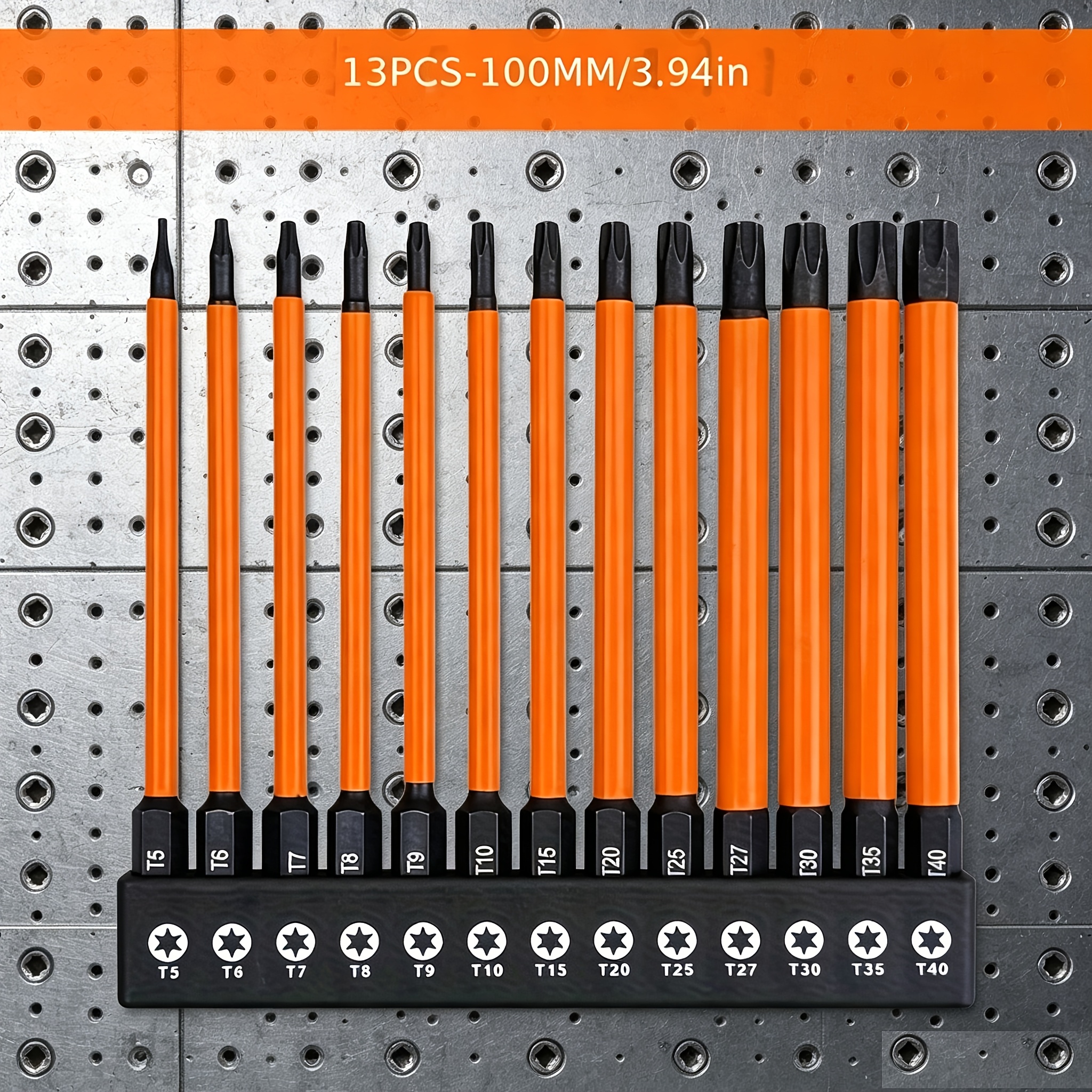 TEMU 13pcs Car Repair Tool Set, S2 Solid Six-star Torx Screwdriver Bit