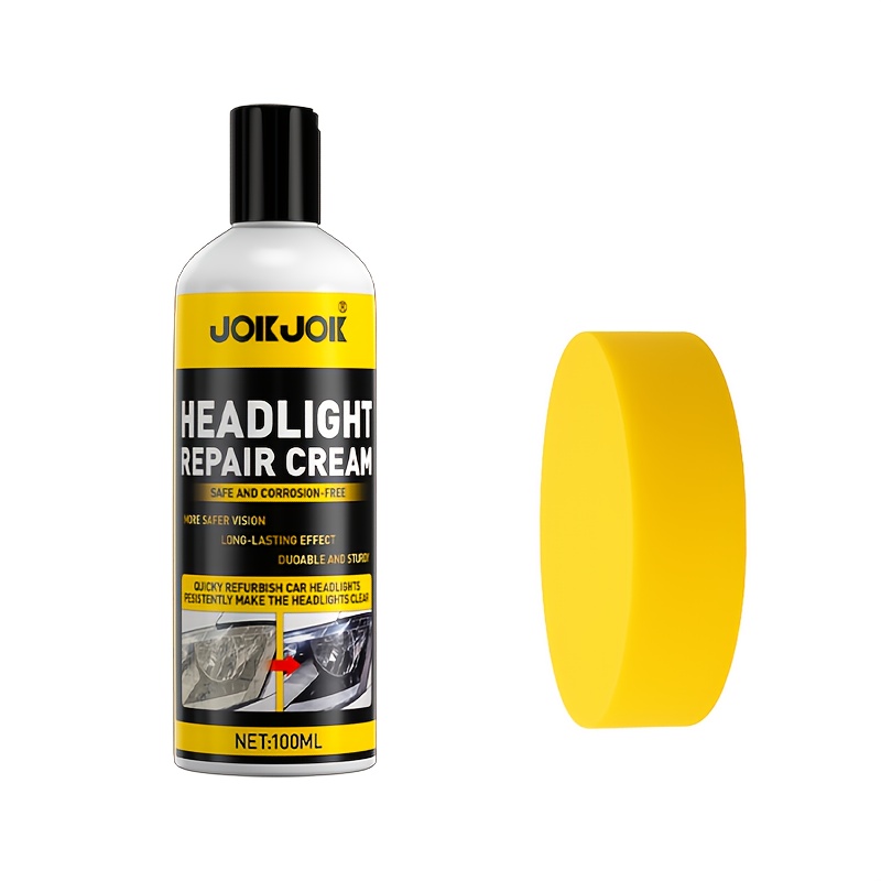 TEMU Headlight Restorer - Instantly Clear Foggy, & Yellowed Headlights Oxidation Remover, Uv Protection & Lens Polish - For All Vehicle Types, Restores Aged Foggy