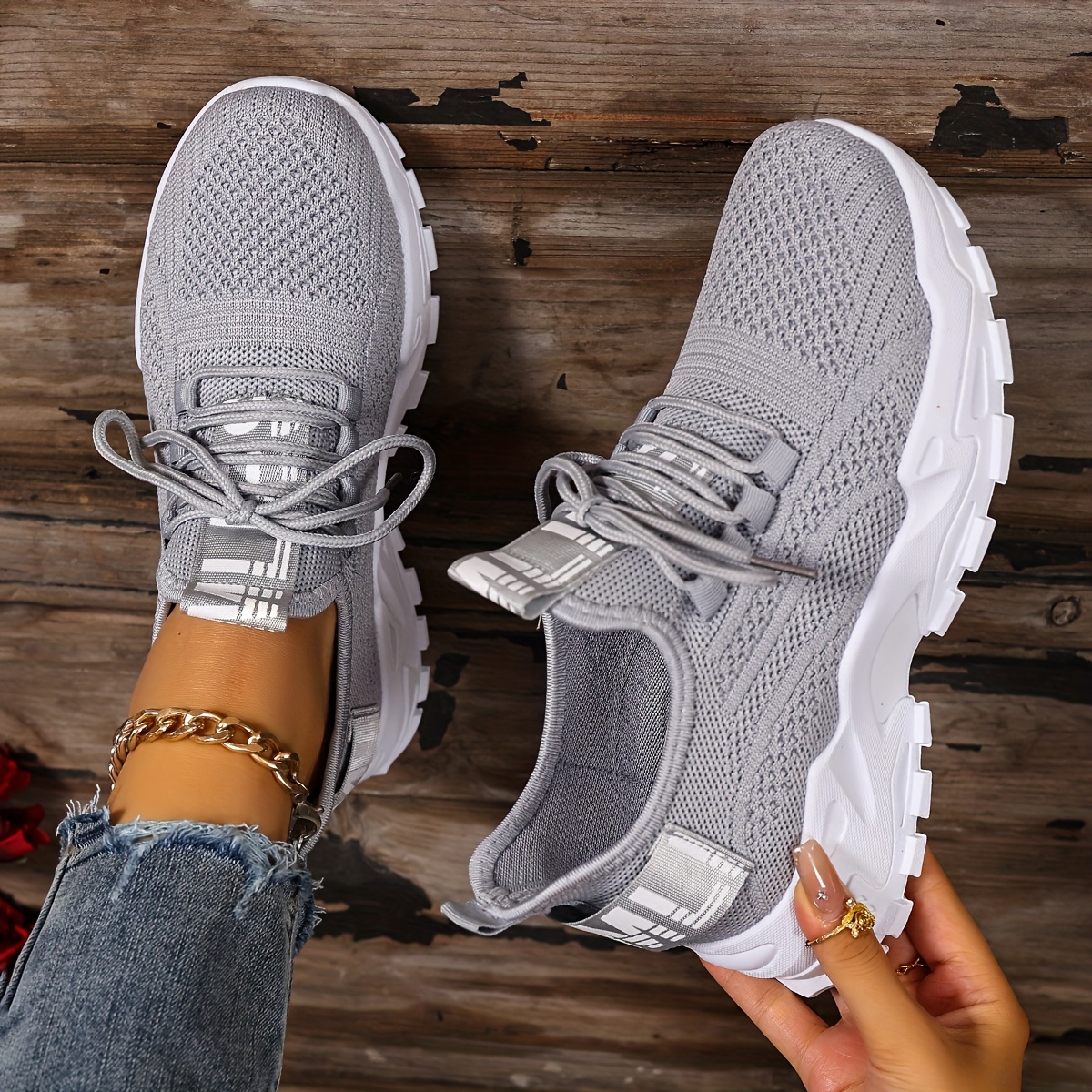 Women'S Shoes, Women'S Fashion Casual Shoes, New Women'S Shoes, Black White, Lightweight Soft-Soled Running Shoes, Comfortable And Breathable Sports Shoes, Outdoor, Vacation Travel, Casual Sports Women'S Shoes, Slip-On Lace-Up Women'S Shoes