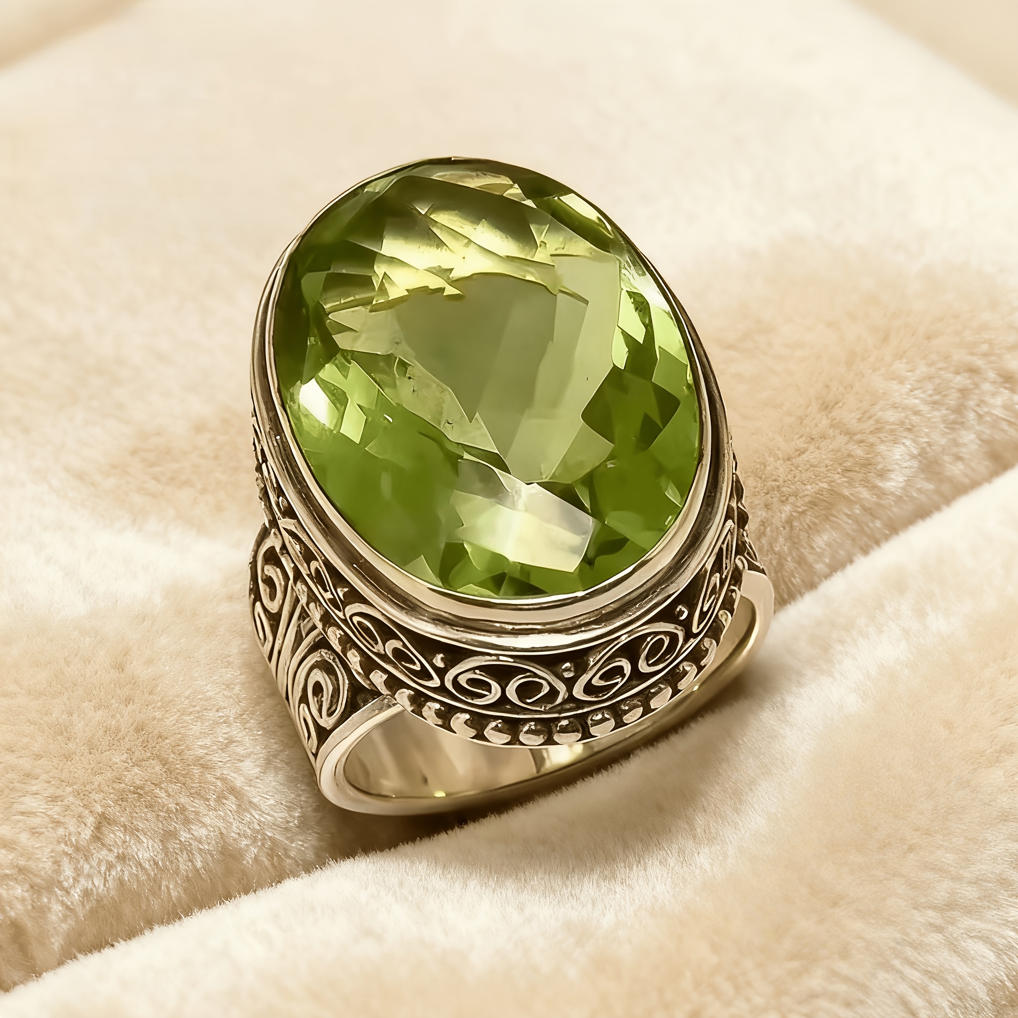 TEMU Women's Bohemian Natural Stone Ring - //december Birthstone Suitable For Gifts, Parties, Daily Wear, Wedding & Mardi Gras, Us Size 6, Elegant