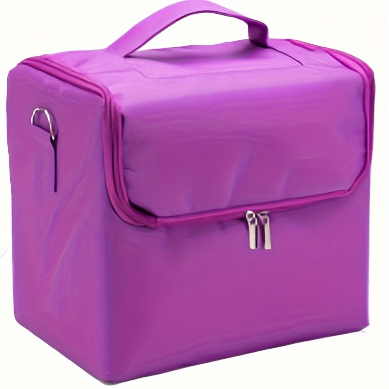 

Large Makeup Case, 2024 New Portable Cosmetic Box, Beauty Tool Organizer Bag With Multi-compartments