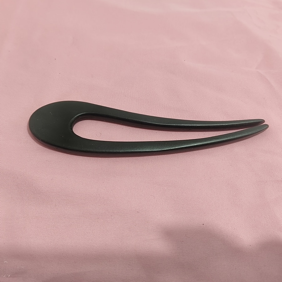 2pcs Vintage Black Wooden Hair Forks for Buns