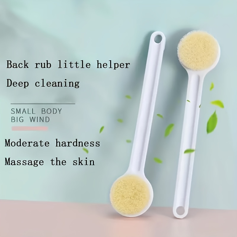 1pc long handle bath brush with   soft bristles back scrubber for women non   shower bathtub brush ideal for   reach areas back   legs bathroom essentials for adults Product details 1