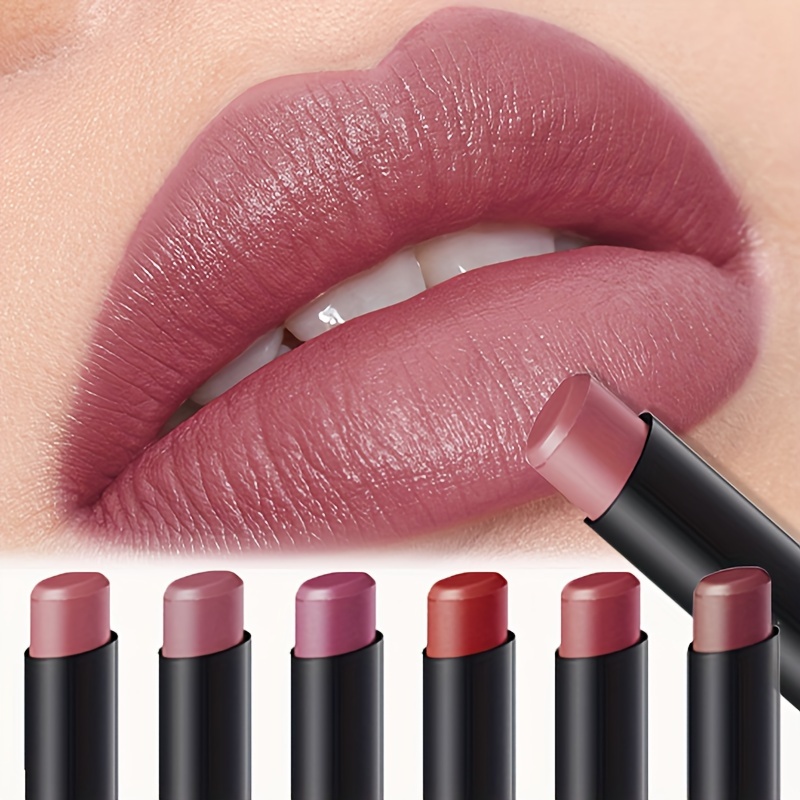 6pcs matte lipstick easy to color lipstick pen easy to color moisturizing lipstick natural moisturizing lipstick womens makeup set details 2