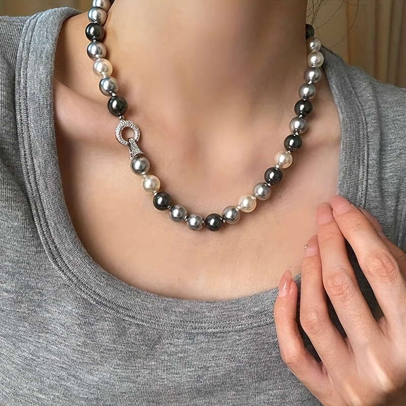 10mm Beaded Necklace and Bracelet Set Vintage Mixed Chain Gift Casual Attire