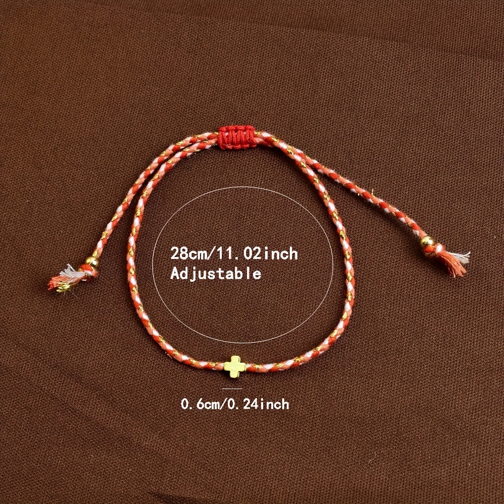 5pcs Summer Dopamine Lady Cross Elements Bracelet Set