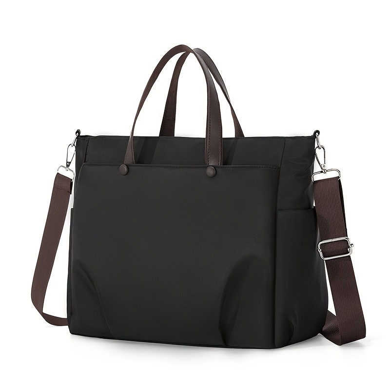 TEMU Ogehuafee Wo 's Lightweight Nylon Laptop Handbag - Large Capacity 15