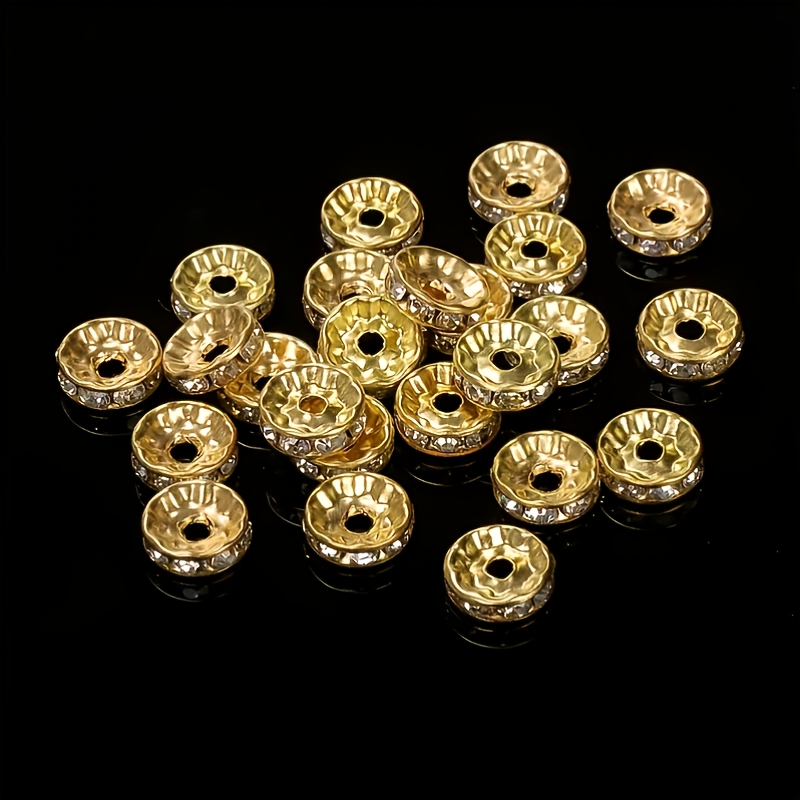 100pcs Golden and Silvery Spacer Beads for DIY