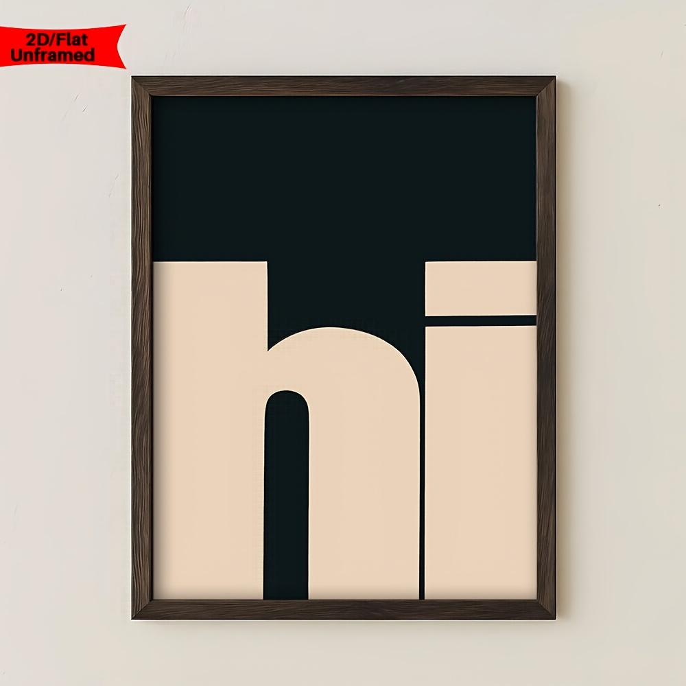 1pc, Wall Art, Stylish Poster, Welcome Slogan Art Print, Modern Black And White Lettering Canvas Painting, Living Room Decoration, Bedroom Aesthetic Design, Gift For , Housewarming Gift, Unframed