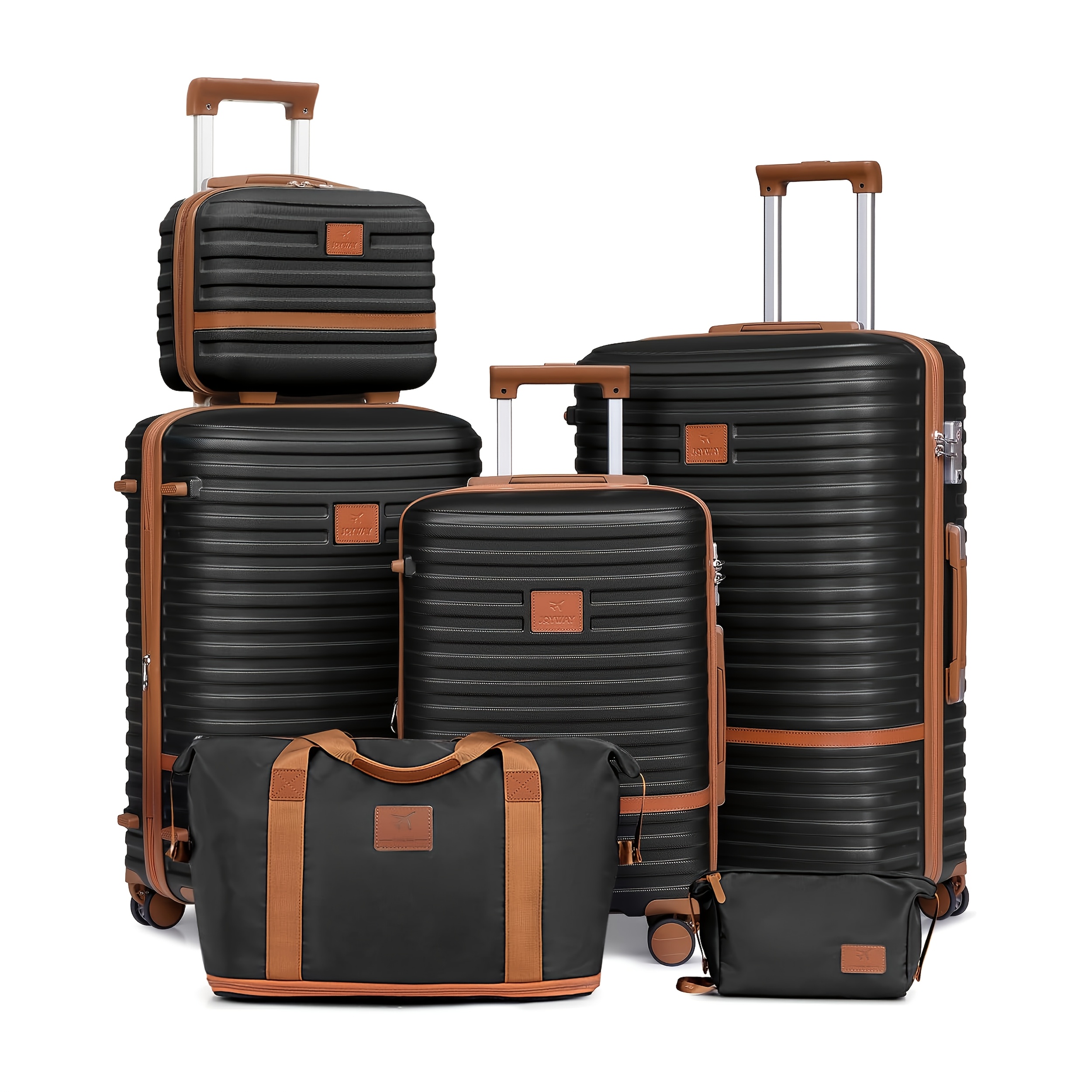 Joyway Expandable Suitcase - Durable Hardshell Luggage With Quiet Rolling Wheels, Tsa Lock, Airline Size Options 13/20/24/28 Inches + Carry Bag