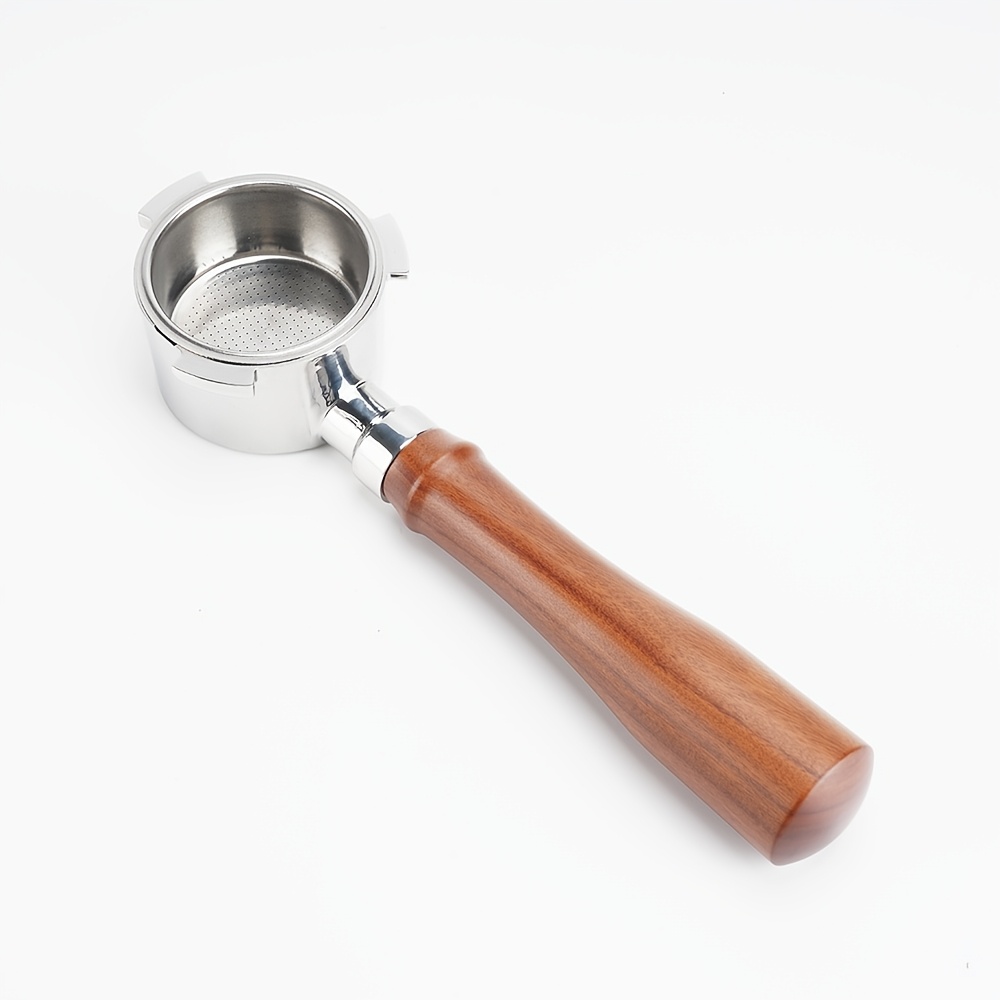 For Delonghi Ec685.bk Ec680 51mm Bottomless Portafilter Coffee Powder Handle 304 Stainless Steel Solid Wood Coffee Accessories