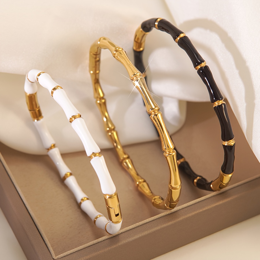 TEMU 3pcs Gorgeous And Exquisite Bracelet Set, Unique , Closer To Nature, Simple And Luxurious, Compatible With Accessories, Durable And Fade