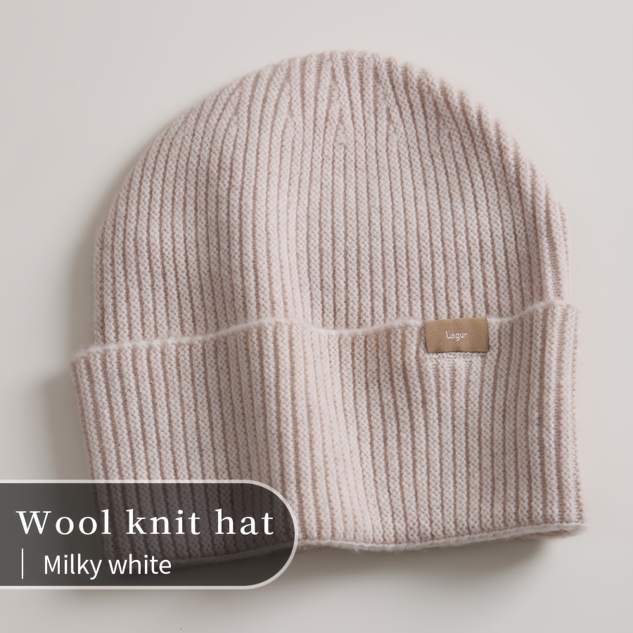 Women's 100% Wool Thick Beanie with Ear Flaps