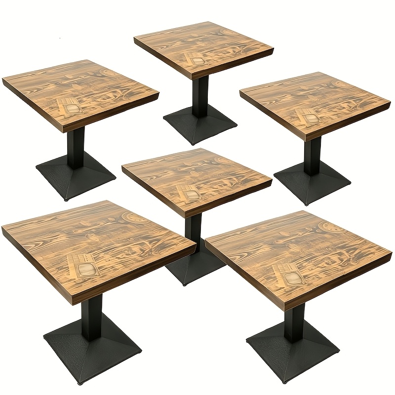 Image of 6pcs (6pcs) Commercial Solid Wood Heavy-duty Modular Buffet Tables - Expandable Dining Table Suitable For Restaurants, Hotels, Banquets, Canteens, Holiday Homes & Events, Tabletop For Gatherings