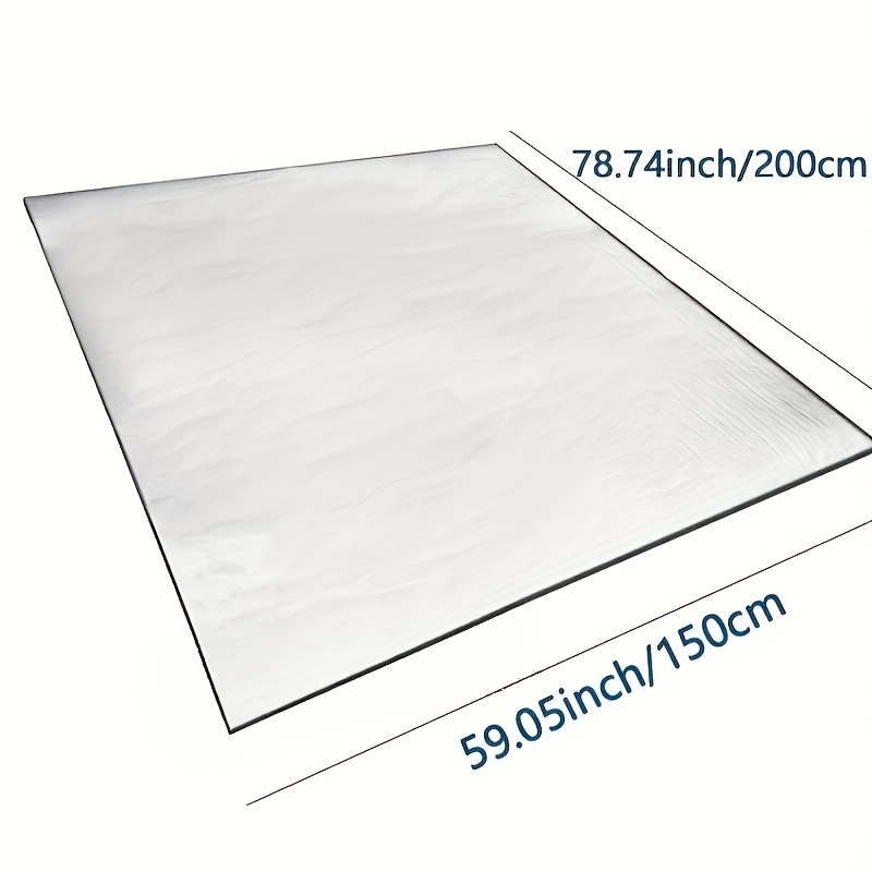 TEMU 1pc Aluminum Foil Moisture-proof Mat - Durable Aluminum + Epe Fabric | Portable Foldable Outdoor Placemats For Camping, Tents & Beach Use |