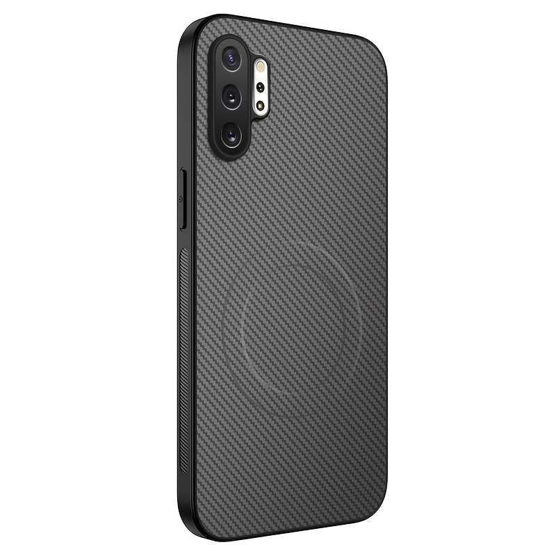 TEMU Phone Case - This Phone Case Is Designed For The For Galaxy Note 10 And Note 10 Plus, Featuring Carbon Fiber Stripes, A Comfortable Grip,