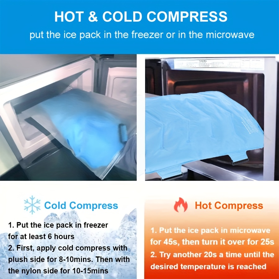 world bio reusable ice pack large gel cooling pad back legs Temu