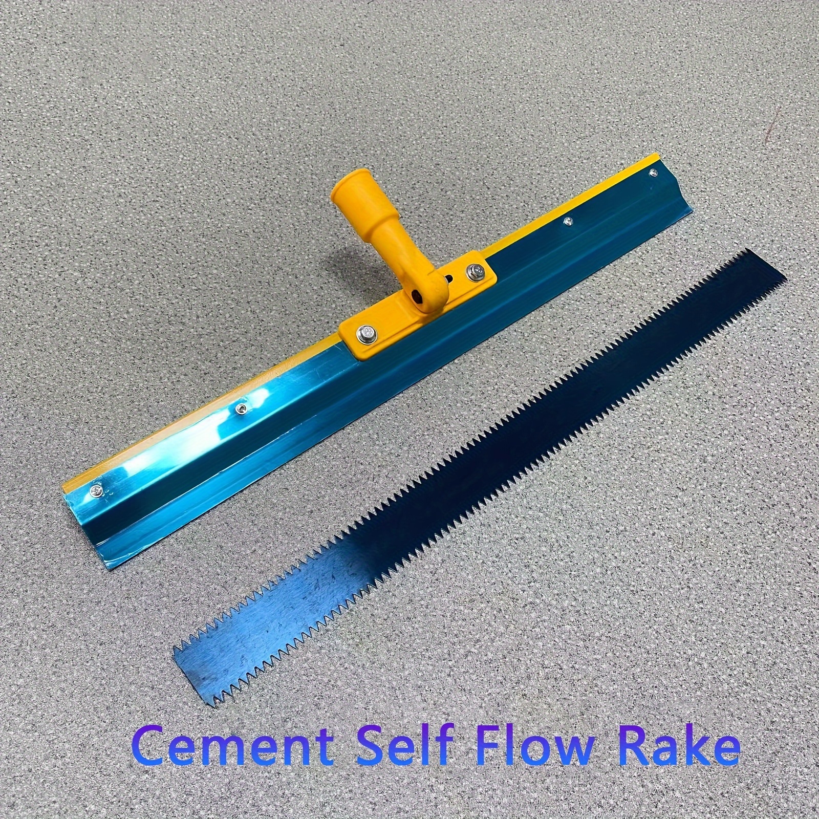 1pc Epoxy Floor Leveling Trowel With Teeth Rake For Standing Push Knife Cement Scraper Base Plate