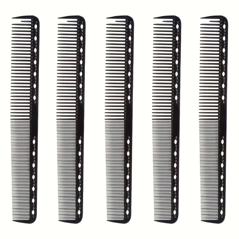 TEMU 5pcs Double Sided Hairdressing Comb Professional Hair Comb Anti-static Hair Stying Comb For Barber Salon Home Use