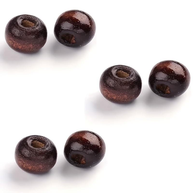 8Mm Marron Artisanat Bois Perles Rondes Perles Et Fabrication