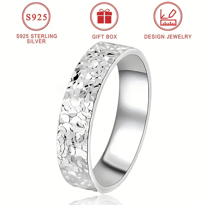 925 Silver Broken Ice Starlight Ring Couple's Matching Gift