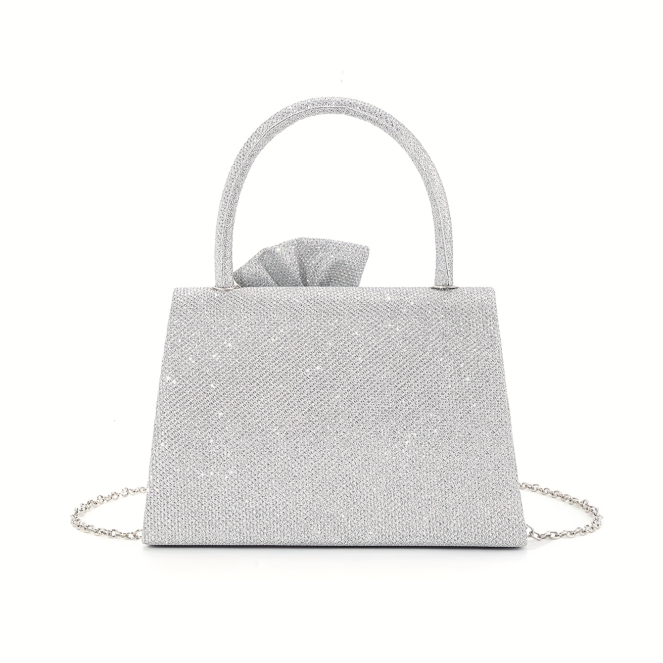 Sparkling Bow Tote Bag with Multi-Functional Carrying Options