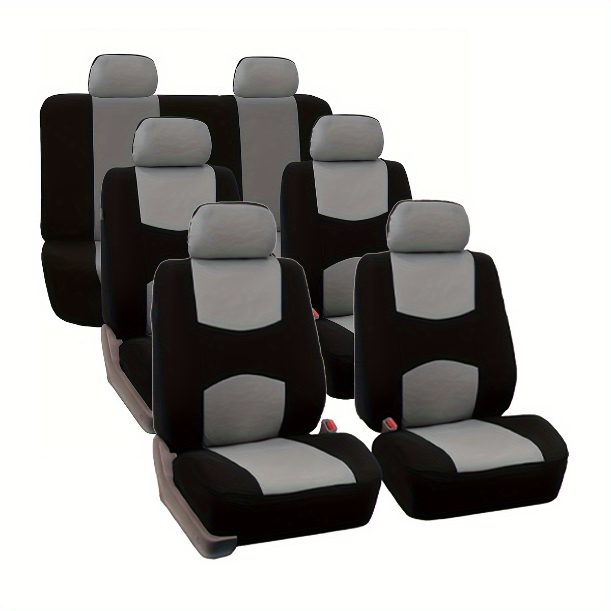 universal seat covers set polyester fabric machine Temu