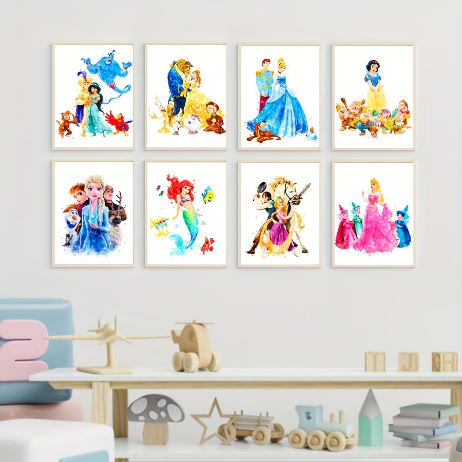 Princess Prints Nursery Prints Wall Decor Bedroom Art Set -   Disney  princess names, Disney princess art, Disney princess printables