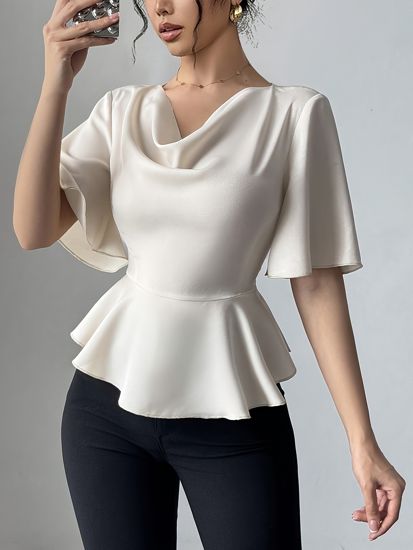 peplum office tops