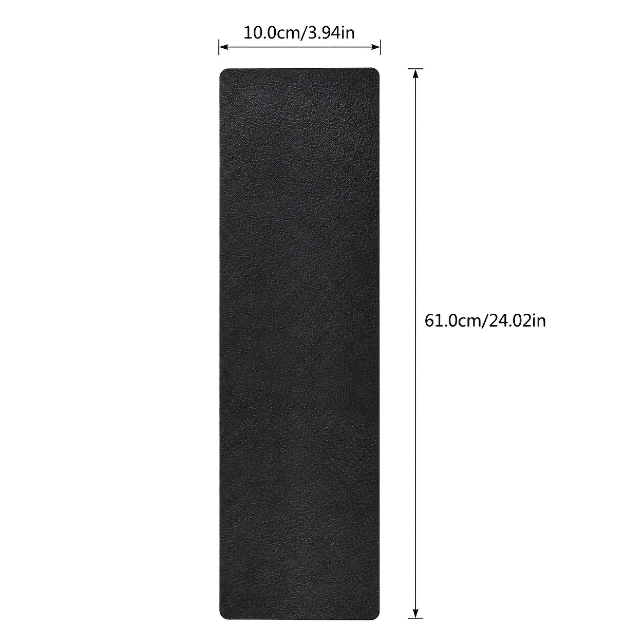 TEMU Pre-cut Black Abrasive Anti-slip Grip Pads, High-traction Safety Sheets With Heavy-duty Acrylic Adhesive, Uv-resistant Anti-fall Strips For Home