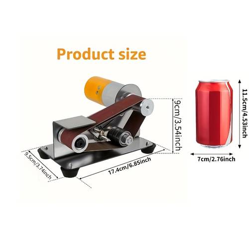 mini belt sander belt grinder belt spindle adjustment knife sharpener polishing kit for metal woodworking knife making handmade diy