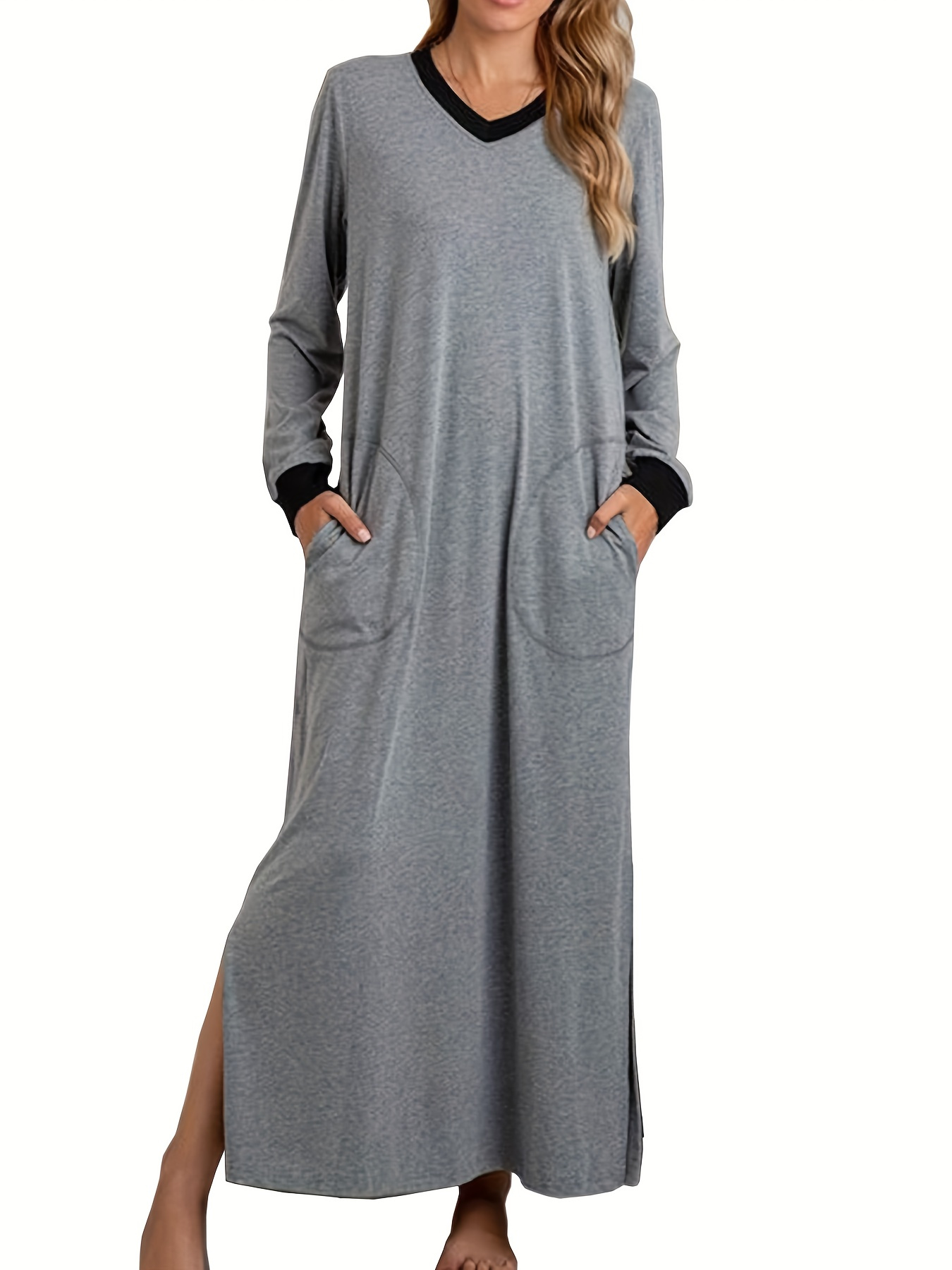 chinese dress ladies Akklian Womens Pajamas Relaxed Maxi Dress Slip Sleepshirts Lingerie V Neck  Smocked Chemise Nightgowns Negligee Sexy Sleepwear Green at Amazon Women's  Clothing store main image 0