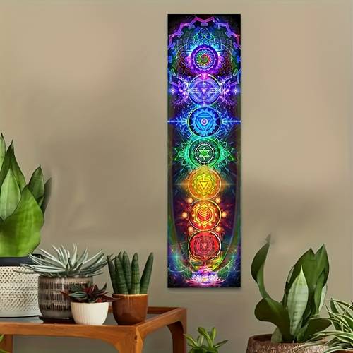 1pc tapestry wall hanging vibrant 100 polyester vertical orientation meditation home decor for living room bedroom or dorm decor vertical wall hanging soft texture