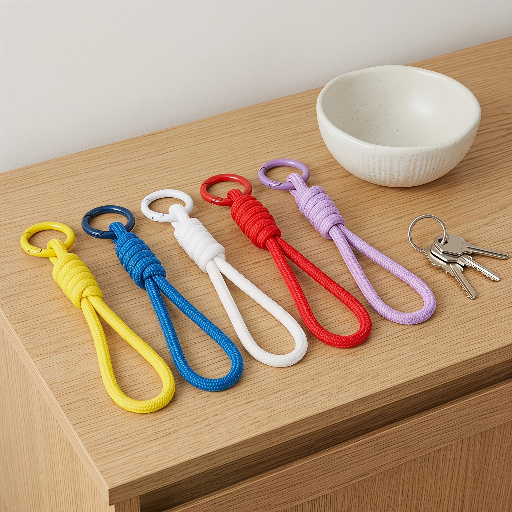 10Pack Paracord Rope Keychain Set
