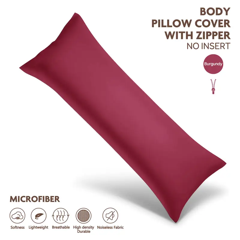 polyester brushed fabric long pillowcase 51x137cm zipper closure soft and durable ideal for home bedding decoration without pillow core Product details 9