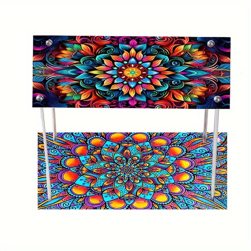 

Chic Diamond Painting 2-tier Wooden Storage Rack For Perfume & Incense - Perfect For Bedroom, Porch, Bathroom Decor, 8.66x5.5x6.89 Inches