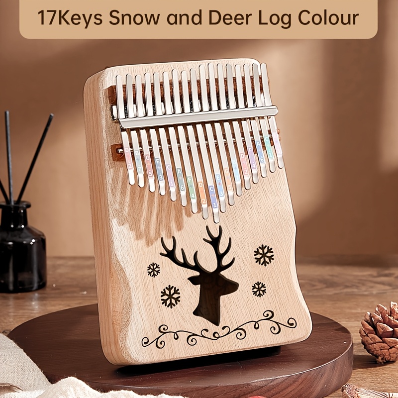 TEMU Kalimba à 17 Touches - Piano à Doigts Facile pour Débutants, Cadeau d'Anniversaire Tendance et Instrument Musical pour Filles