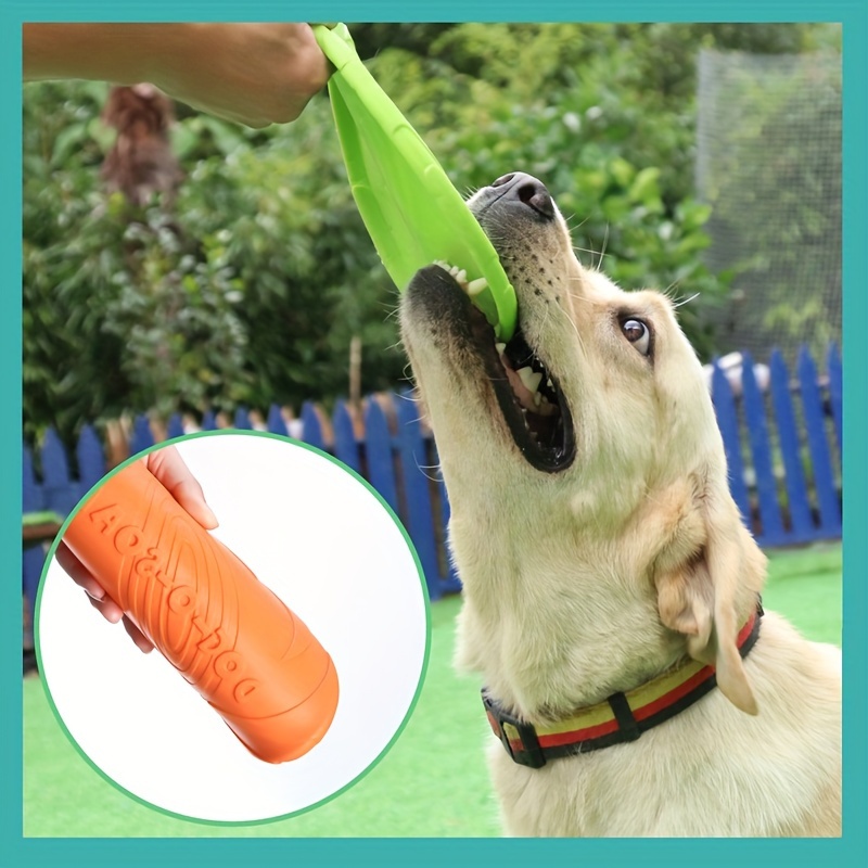 

1pc Flying Disc Dog Training Toy Outdoor Interactive Game Playing Supplies Pet Chewing Flying Saucer Floating Water Toy