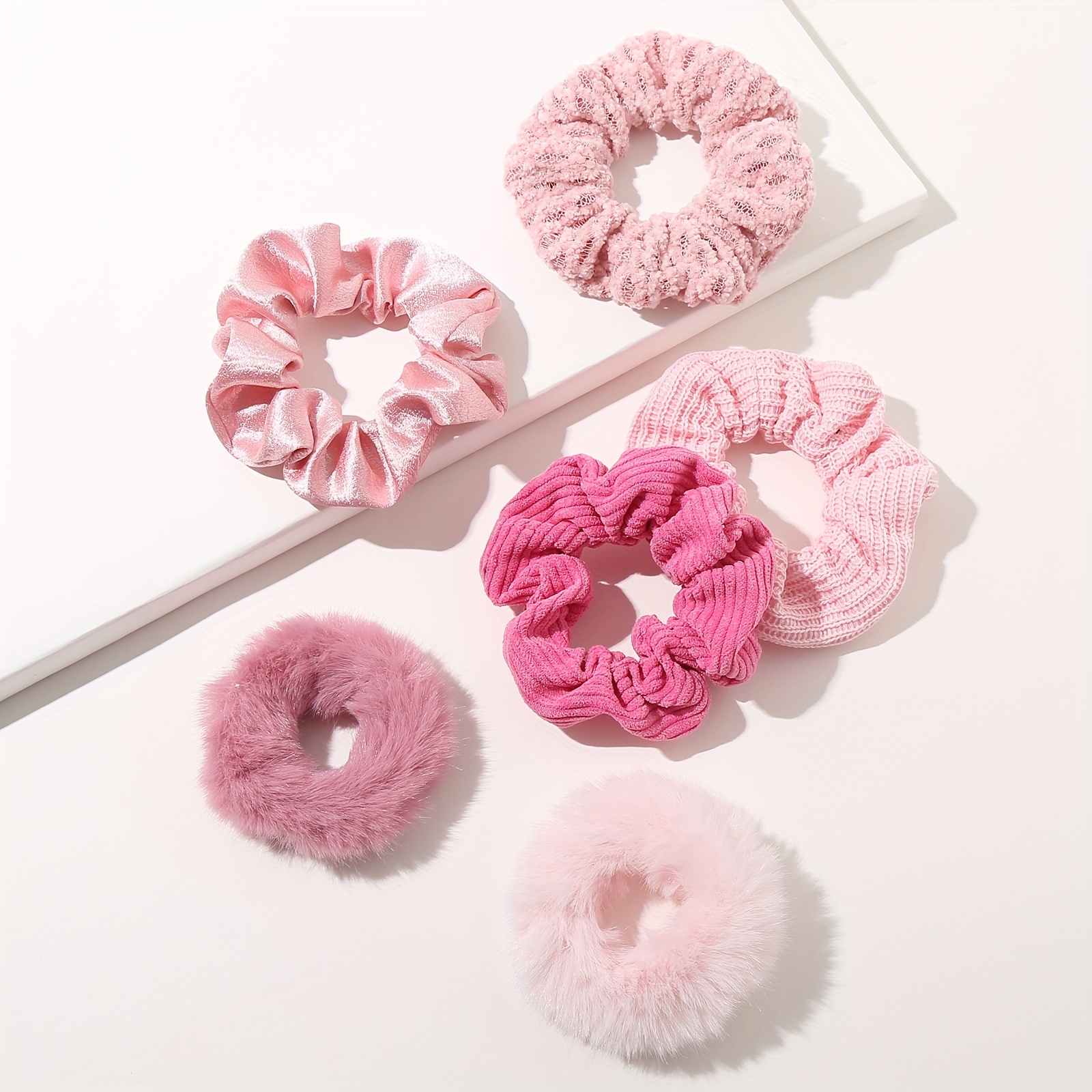 TEMU 6pcs Women's Autumn And Winter Tone Easy And Stylish High Ponytail Hair Ties, Headbands, Hair Additions For Thanksgiving And Christmas Gifts