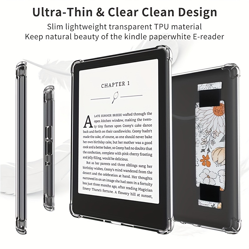 

Clear Case For 6.8 All-new Paperwhite 11th Generation 2021 And Tpu Back Cover, Ultra Slim Lightweight Flexible Transparent Tpu Clear Printed Pattern