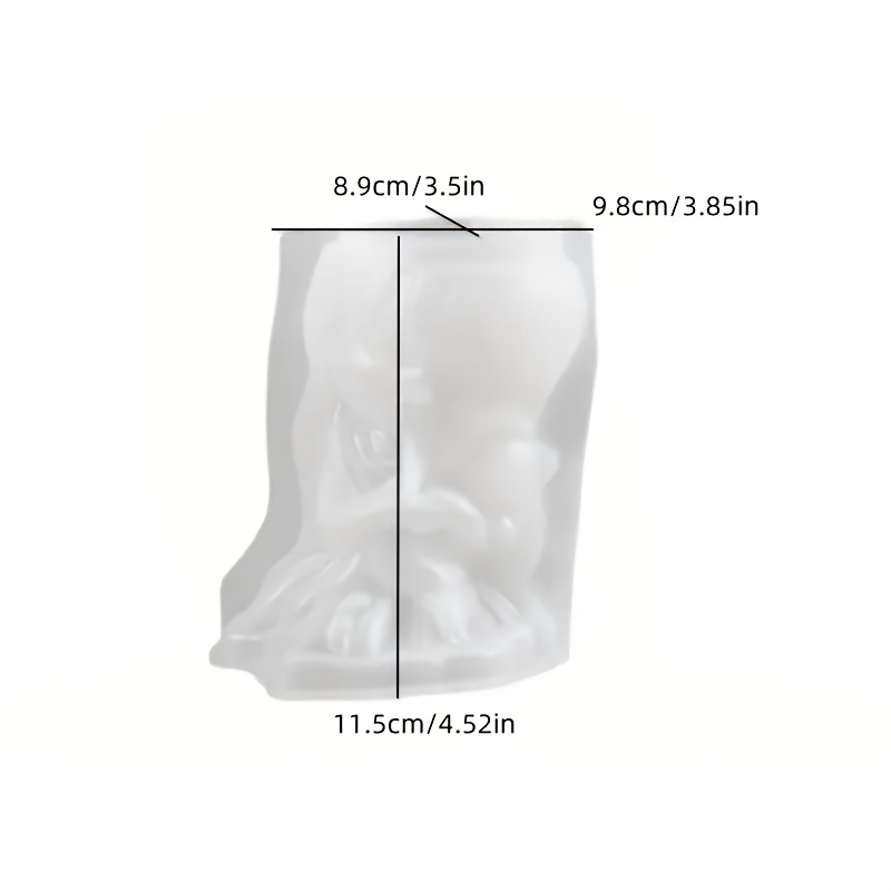 Image of 1pc Dnejiu Holding Cat Resin Mold - Epoxy/silicone/gypsum Casting Mold For Diy Handmade Flower Pots, Succulent Planters, Home Decor Crafting Supplies, Decorative Vase Design, Multimaterial Compatible