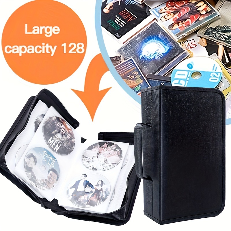 organizer 128 dvd cases large storage bag cds box dvd - Temu