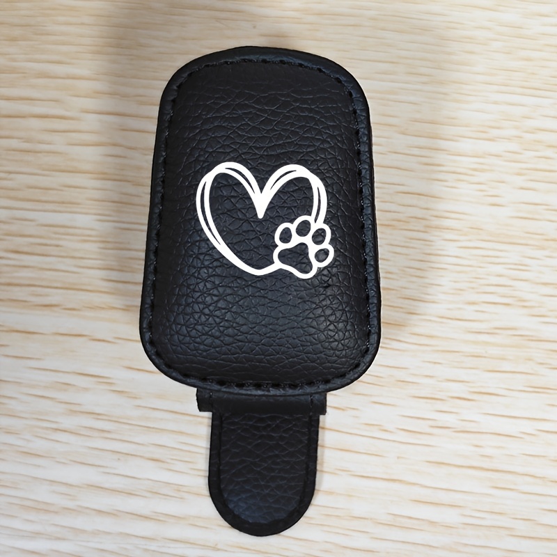 E-shop Magnetische Brillenhalter-Clip für den Autosonnenblenden-Blendenklemmschutz mit PU, geeignet für die Aufbewahrung von Fahrbrillen, kratzfreies