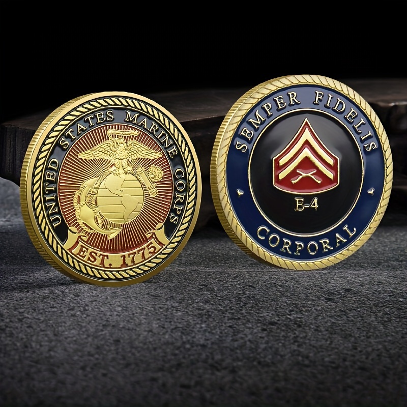 

United States Challenge Coin, E-4 Corporal Iron Collectible Coin, Military Souvenir, Patriotic Coin For Collection, For 14 & Up - Replica Military Coin