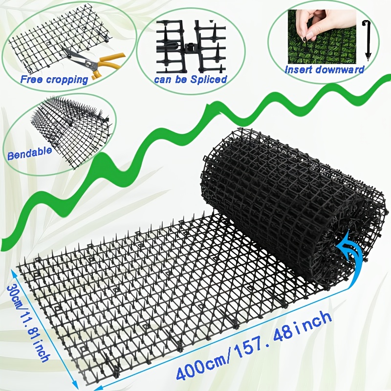 cat scat mat with plastic spikes 6 5ft 13 1ft durable outdoor indoor deterrent for cats protects gardens yards couches keep   yard couch safe